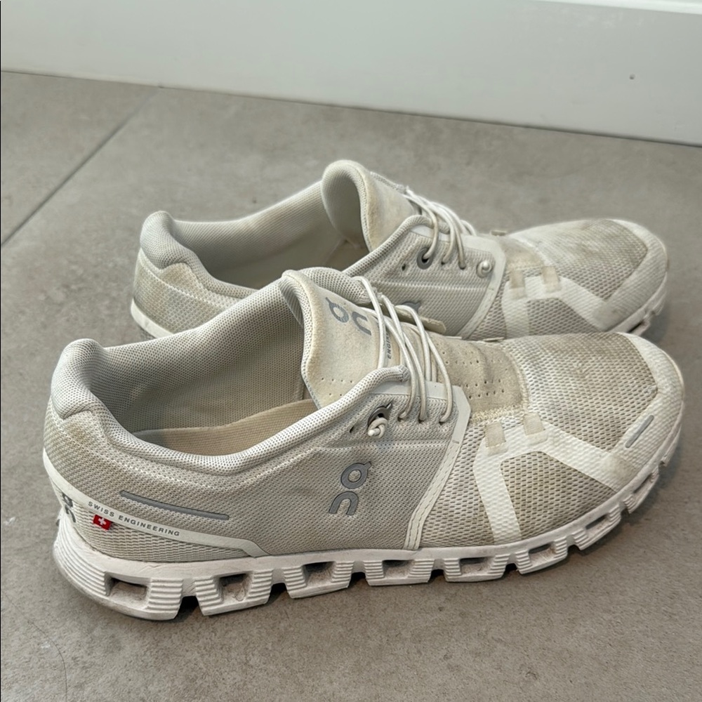 On Running Men's Cloud Sneakers in Off-White